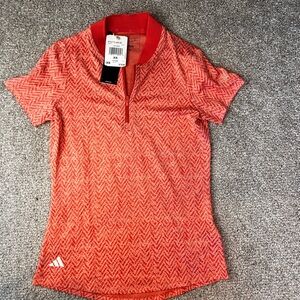 NEW! Adidas Coral Zip Polo- Womens XS Golf shirt
